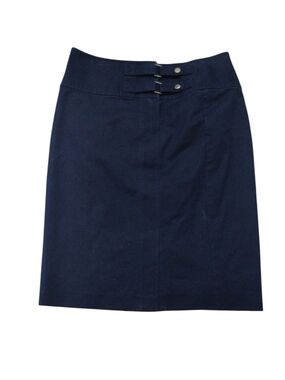 Ralph Lauren Navy A-Line Skirt with Tab Detail SZ 6